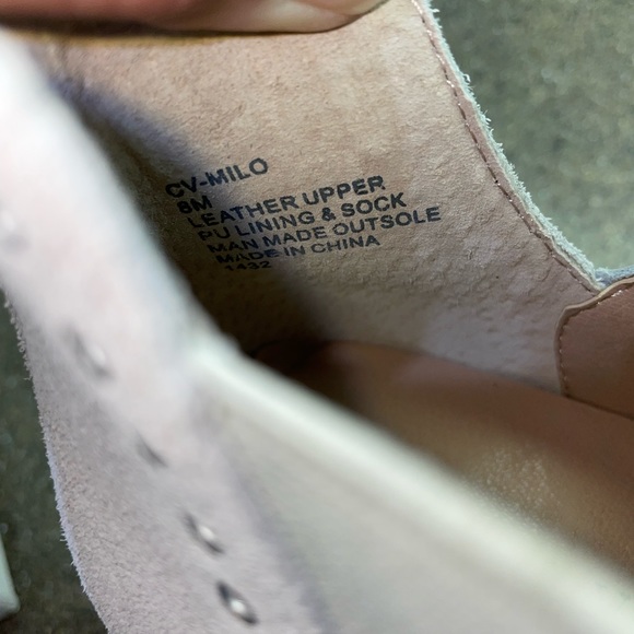 Chelsea & Violet Milo Suede & Leather Eyelet Wedge Sneakers LT Grey Size 8M - Picture 9 of 10